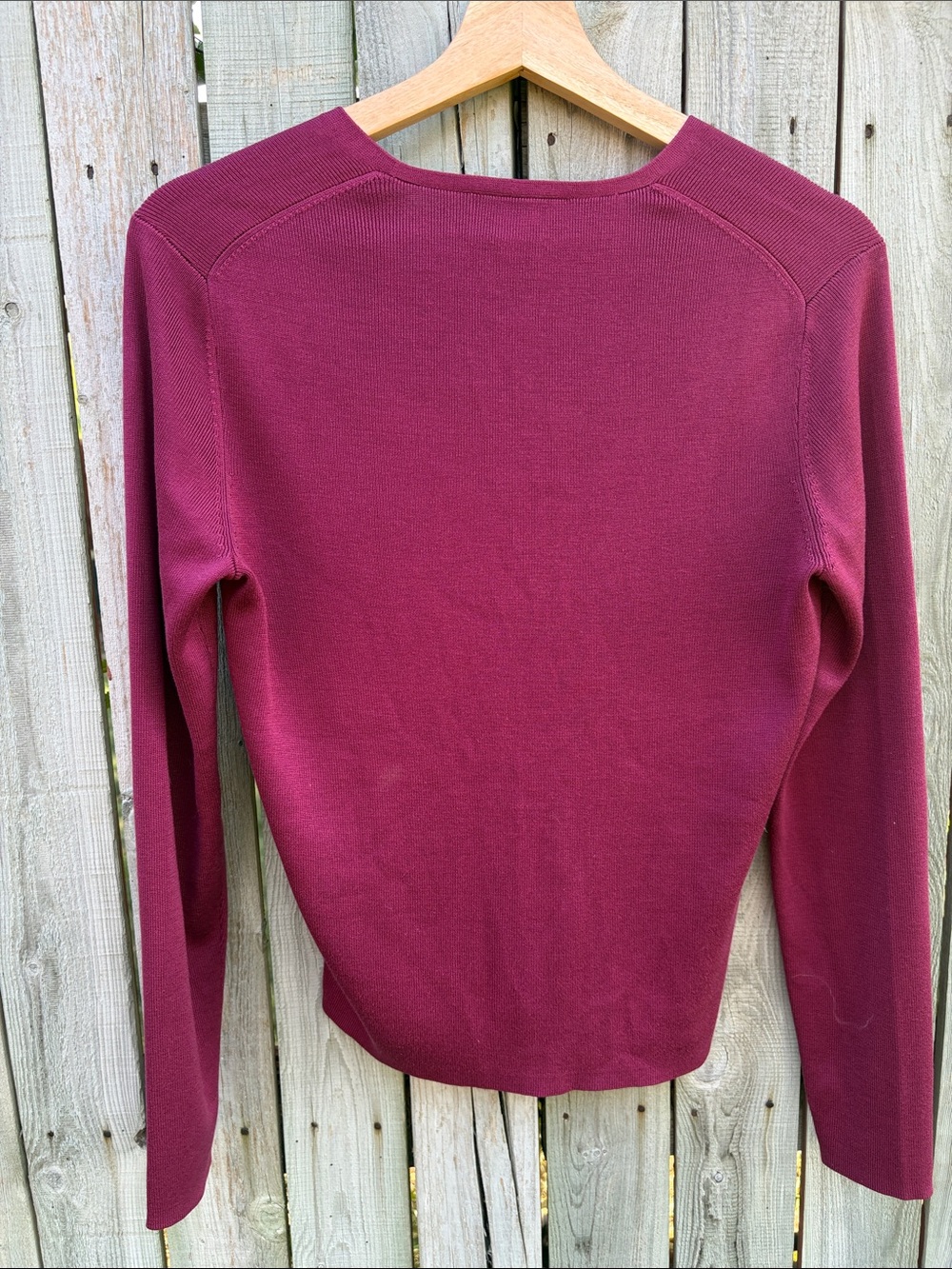 Ann Taylor Women's Button Front Cardigan - Berry Plum - Picture 3 of 5